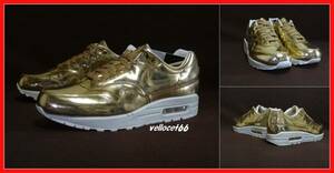 国内正規 NIKE WMNS AIR MAX 1 SP LIQUID METAL GOLD 27.5cm 新品 エアマックス1 リキッドメタル ゴールド 金