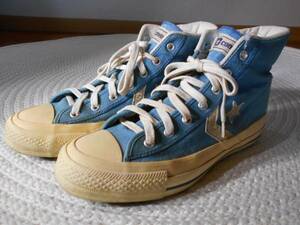 I399 Old!# Converse * сделано в Японии *sheb long Star * бирюзовый MID#US4/23cm