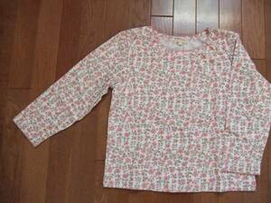 Hushush* HusHush * pretty small floral print * long sleeve T shirt cut and sewn *110cm* beautiful goods * length T*