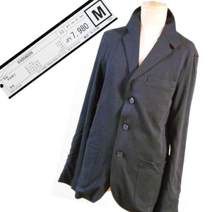 レーヨン素材のテーラードジャケット（黒色）サイズＭ寸【レターパック】