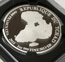 【1円スタート 百獣の王 最高鑑定 FDI】 2018年 チャド アフリカライオン 5000フラン 銀貨 NGC PF70UC 初日発行 人気 稀少 シルバー コイン_画像8