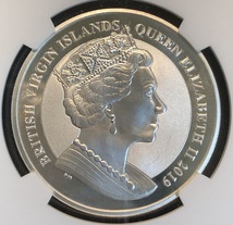 ウナとライオン 銀貨 2019年 イギリス領 ヴァージン諸島 リバース プルーフ 1ドル 1オンス NGC PF67 シルバー_画像5