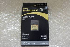 Lexar レキサー Professional SDHCカード 4GB 133倍速 SDHC4GB-133-850 黒 台湾製 SLCチップ採用品