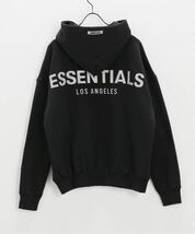 Los Angeles 限定　XLサイズ　FEAR OF GOD Essentials (エッセンシャルズ) Pullover Hoodie トップス パーカー フーディ 黒_画像3