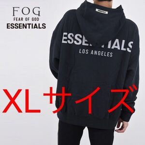 Los Angeles 限定　XLサイズ　FEAR OF GOD Essentials (エッセンシャルズ) Pullover Hoodie トップス パーカー フーディ 黒