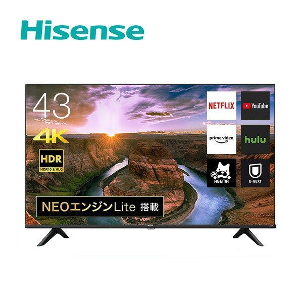 低価格化 雑貨屋ワンネス Yahoo 店ハイセンス 43V型 4Kチューナー内蔵