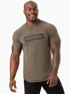 【メーカー直輸入正規品】 RYDERWEAR ライダーウェア IRON Tシャツ USサイズ:M カーキ ★ ジムウェア/フィジーク