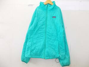 a697*Patagonia girls nano puff jacket * Patagonia sizeXL(14) woman. ko Kids light green FA12 year made PRIMALOFT poly- material 4B