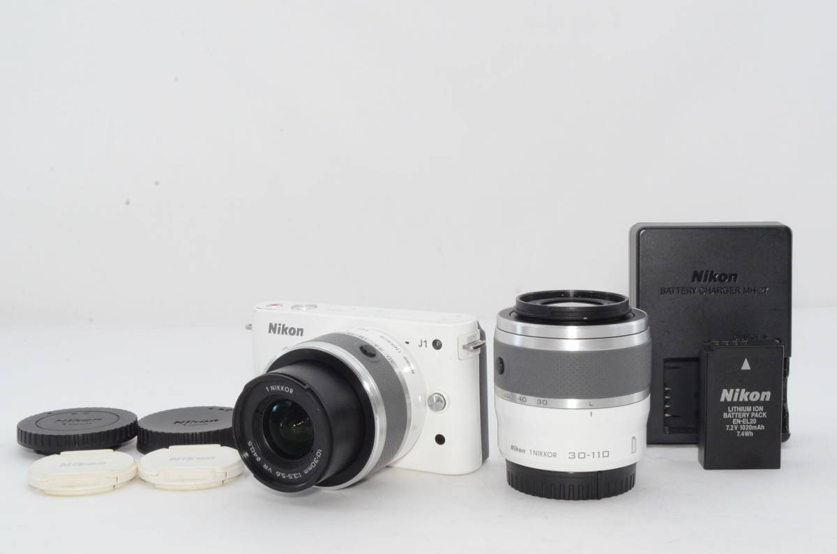 ニコン Nikon 1 J1 標準ズームレンズキット [ホワイト] オークション 