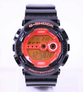 Y5072◆中古品◆CASIO ハイパーカラーズ G-SHOCK ブラック×オレンジ クォーツ 腕時計