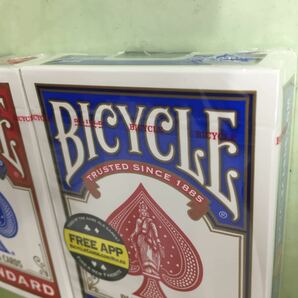 BICYCLE■トランプ新品レッド&ブルー■2個セット■未開封■バイスクル赤青スタンダード■未使用品■アメリカ製TRUMP■フリーAPP■カード2箱の画像2