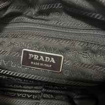 【 ミニサイズ 】■ 1円 ■ 美品 PRADA プラダ 三角プレート ナイロン ポーチ カメラバッグ ショルダーバッグ ブラック 黒 a25_画像7