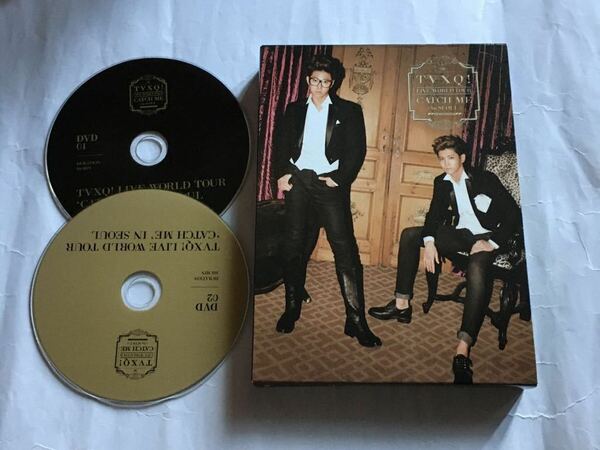 送料込み　東方神起　DVD　カード20枚　TVXQ! LIVE WORLD TOUR　☆'CATCH ME' IN SEOUL☆　ユノ チャンミン　現状品　K-POP