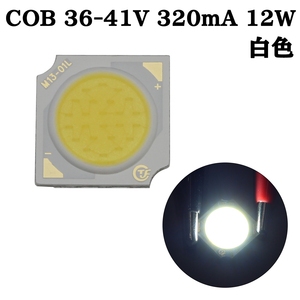 COB LED チップオンボード 面発光 広範囲照射 36-41V 320mA 12W 6000-6500K 110-120lm 80Ra 1313 白色