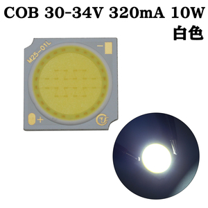 COB LED チップオンボード 面発光 広範囲照射 30-34V 320mA 10W 6000-6500K 110-120lm 80Ra 1919 白色