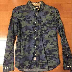 BANANA REPUBLIC バナナリパブリック ミリタリー 迷彩 カモフラ CAMO DENIM デニム シャツ