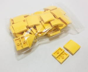 【新品未使用】レゴ　LEGO　スロープカーブ　スロープ　カーブ　2x2 イエロー　黄　50個　２×２