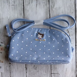 PAUL&JOE ポール&ジョー ユニクロ ポシェット ショルダー お財布 ブルー 完売 送料込み 2022年ねこの日 猫の日