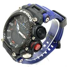 ▽CASIO カシオ GR-B200 G-SHOCK Gショック グラビティマスター カーボンコアセンサー デジアナ クォーツ 腕時計 メンズ ブラック ブルー_画像4