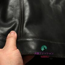 ●馬革 本革 紳士 レザージャケット ホースハイド 革ジャン ジャンパー ライダース メンズファッション アメカジ レトロ 立体裁断 M～6XL_画像4