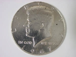 アメリカ合衆国 HALF DOLLAR ハーフドル 50セント 1967年 硬貨・コイン 188