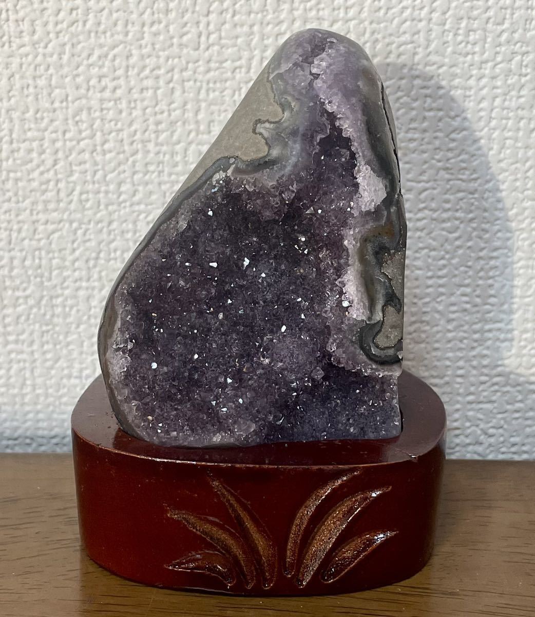 国内外の人気 アメジスト 原石 虹入 ファントム水晶 1666g クリスタル