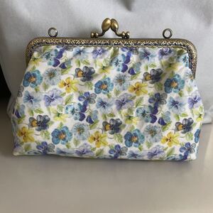 リバティ シンクオブミー がま口通帳ポーチ ハンドメイド
