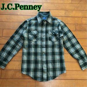 ★【 J.C.Penney 】★ ストア系 キッズサイズ ウールチェックシャツ★サイズ12★i-254