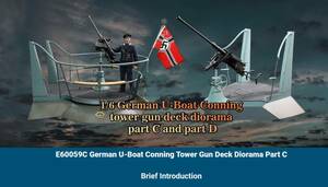 未開封新品DID3R/WW2 German U-Boat Conning tower gun deck diorama Set Part C&Dドイツ軍Uボート潜水艦甲板ジオラマセット20mm対空機関砲