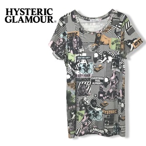 ★HYSTERIC GLAMOUR ヒステリックグラマー★サイケデリック 総柄 プリント Tシャツ トップス カットソー size FREE 管:C:03