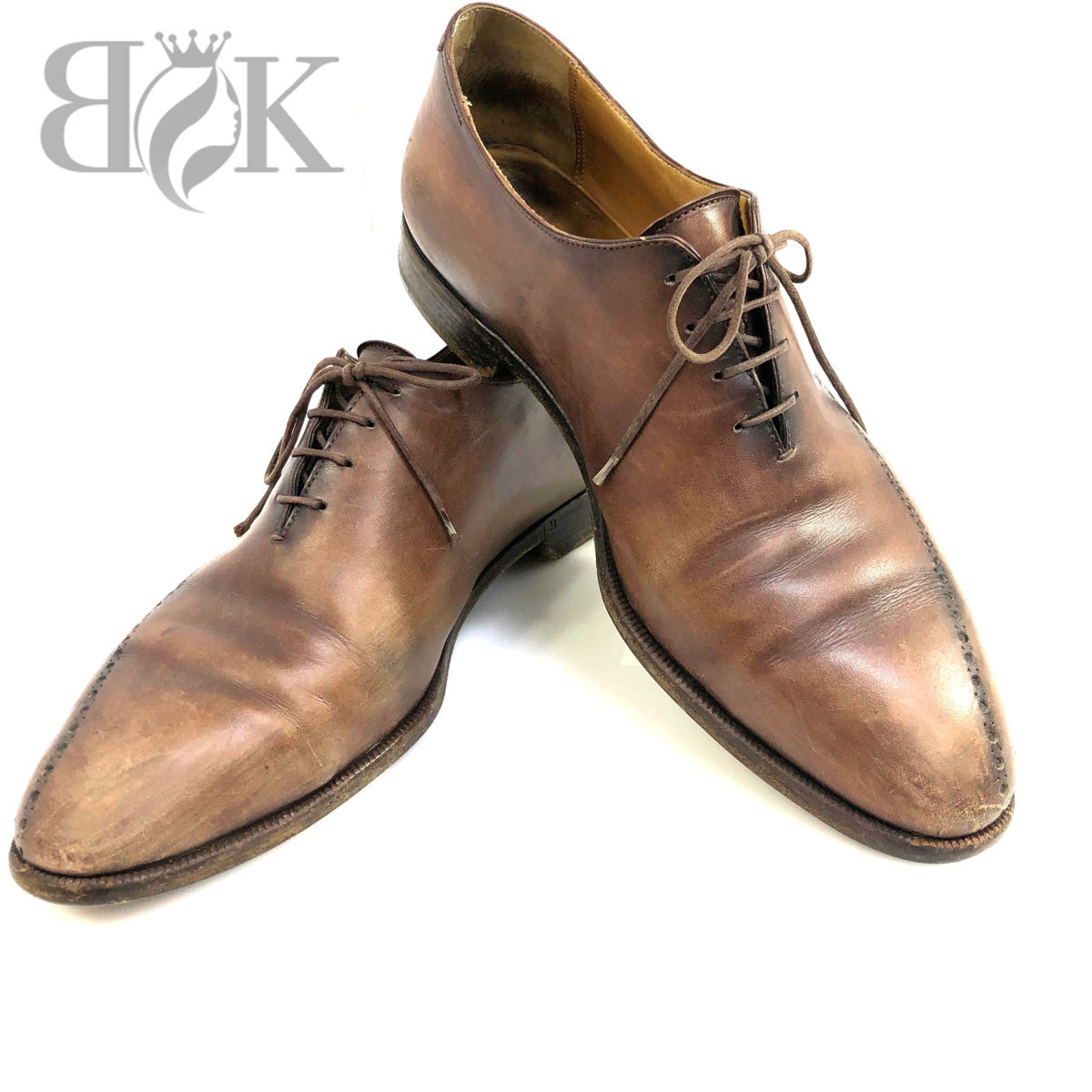 Berluti ベルルッティ 靴ベラ レザー ブラウン シルバー金具 F0197