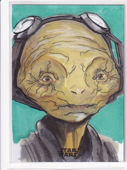 [1of1 Tarjeta de boceto] Topps Sketch Star Wars Ilustración manuscrita Autógrafo STAR WARS, antiguo, recopilación, Tarjetas coleccionables, otros