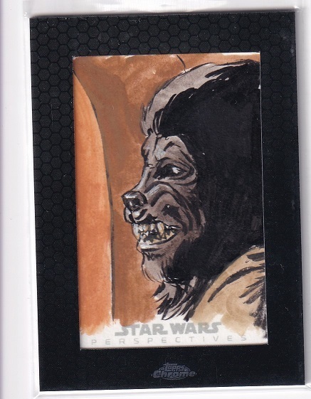 [Tarjeta de boceto 1 de 1] Topps chrome Star Wars ilustración manuscrita autógrafo STAR WARS, antiguo, recopilación, Tarjetas coleccionables, otros