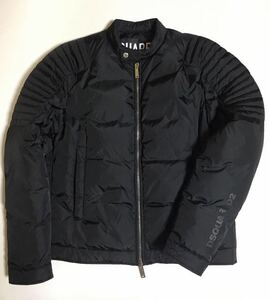 DSQUARED2 ライダース ダウン ジャケット BLACK 52 XL ディースクエアード RIDERS DOWN JACKET ブルゾン ブラック 黒 パデッド ボンバー