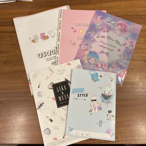 文具5点セット 連絡帳 方眼ノート 下敷 ファイル
