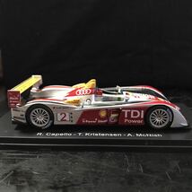 スパーク 1/43 アウディ スポーツノースアメリカ R10 #2 R.カペッロ/T.クリステンセン/A.マクニッシュ ルマン24時間 2008 優勝 アシェット_画像7