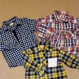 キッズシャツ チェックシャツ 長袖シャツ