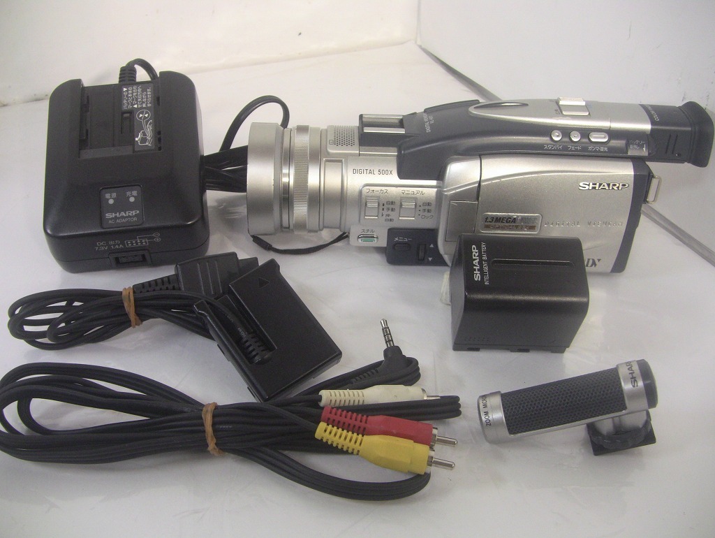 春のコレクション MiniDVテープ再生できます！【動作確認済み】 SHARP MiniDVビデオカメラ VL-Z5 ☆ダビングにご使用ください！☆/0035  - シャープ