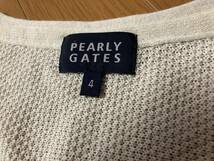 ★美品 PEARLY GATES パーリーゲイツ 麻混合 ニットベスト 4 日本製 リネン カーディガン_画像3