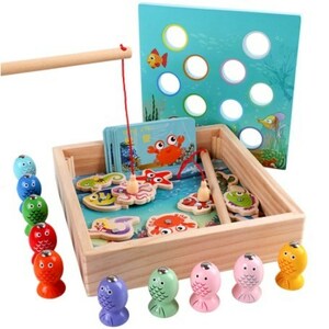 子供のための磁気木製釣りおもちゃ,3d魚の形をした教育ゲーム,屋外での遊び,男の子と女の子のための楽しいギフト,新しい