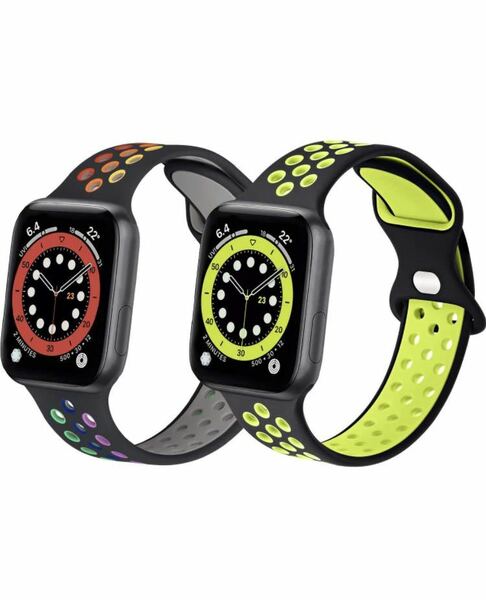 アップルウォッチ スポーツバンド　シリコン製　Apple Watchバンド　38/40/41mm 大人気　男女兼用　防汗