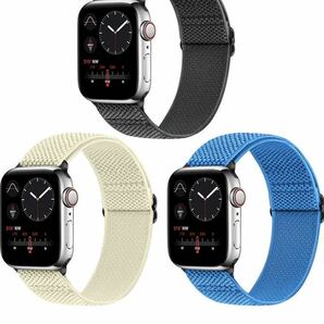 Apple Watch ベルト アップルウォッチバンド 38/40/41mm ナイロンバンド　弾力バンドApple Watch Series 7/6/5/4/3/2/1/SE対応　3本