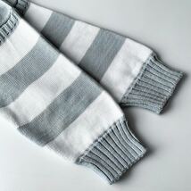 美品 GUERNSEY WOOLLENS ガンジーウーレンズ ドロップショルダーコットンニット サイズ36 ボーダー クルーネックセーター ゆったり_画像4