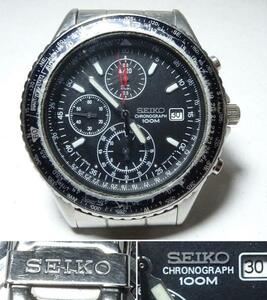 SEIKO 7T-92 0CF0 100M クロノグラフ レターパックプラス可 0927Q6h