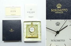 MIKIMOTO 置時計　共箱付き　レターパックプラス可　0430Q6h