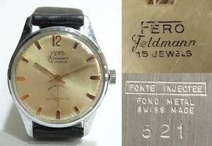 FERO FELDMANN 15 stone hand winding wristwatch 1 point letter pack post service plus possible 0305Q7h