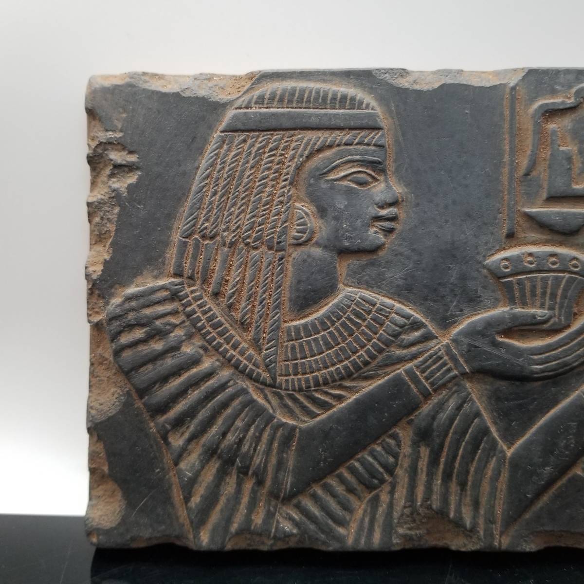 超安い品質 古代エジプト ブラックストーン 石版 オブジェ 断片 装飾 ...