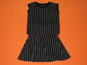 * appraisal 5000 achievement memory * super-discount * Jeanasis. stripe pattern black. North li. skirt top and bottom set * free size 