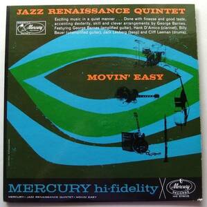 ◆ GEORGE BARNES, BILLY BAUER / JAZZ RENAISSANCE QUINTET / Movin' Easy ◆ Mercury MG-20605 (black:dg) ◆