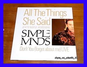 Simple Minds / All The Things She Said/US Original/5点以上で送料無料、10点以上で10%割引!!!/12'